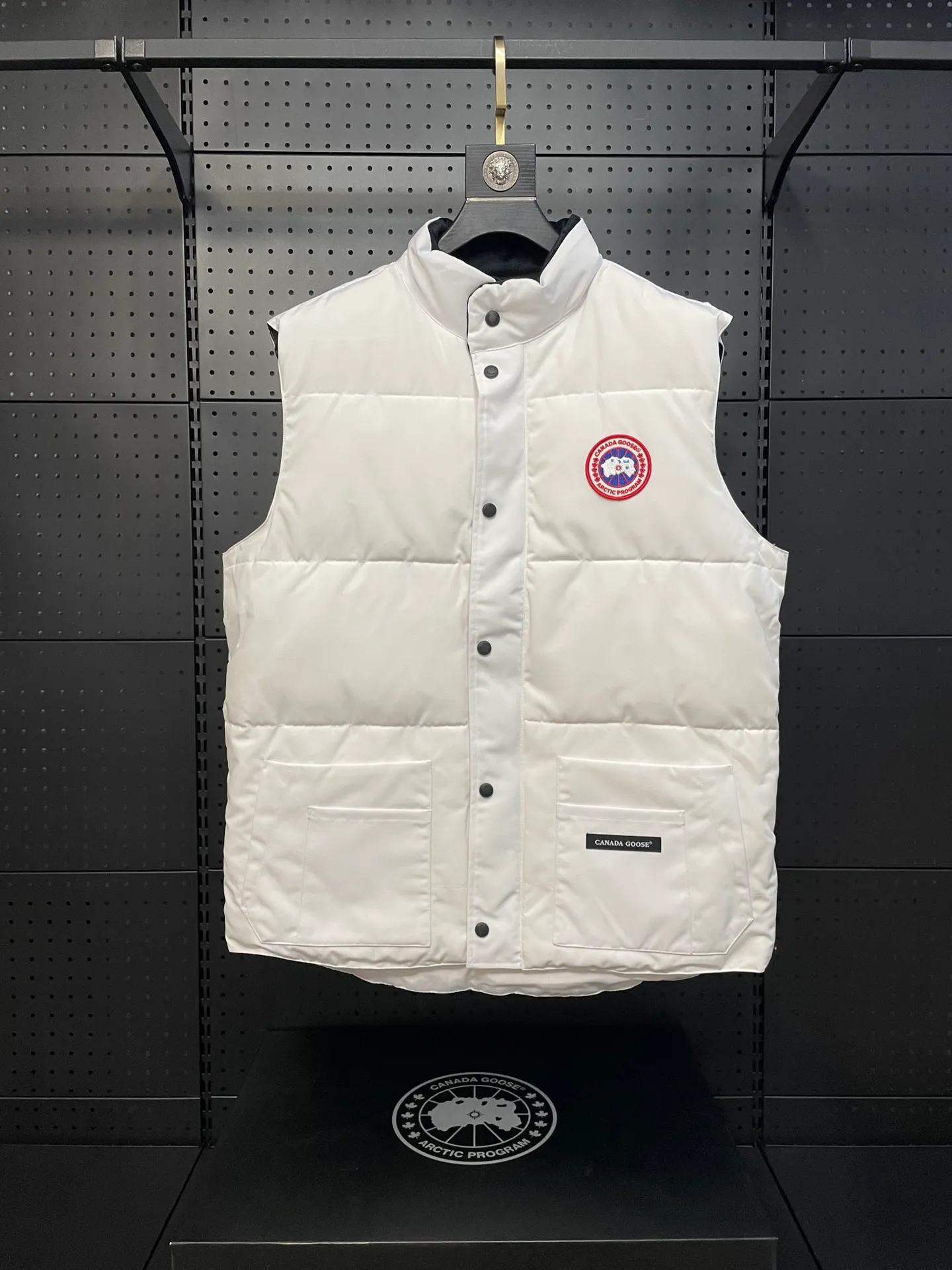 White canada goose freestylecrew 🎗 zp 🎗 t Premium ， 90 🎗 🎗zp 90 Lightweight 🎗ykk 🎗 zp zp Size:XS-XXL